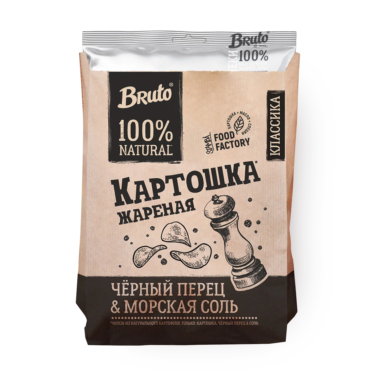 Bruto Kraft Чипсы "Чёрный перец" 60 гр.