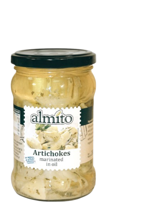 ALMITO Артишоки резаные со специями в масле 320мл